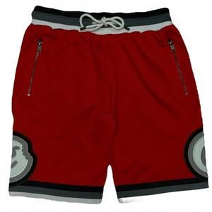 NEW COOKIES men's puttin in work mesh zipper pockets shorts in red